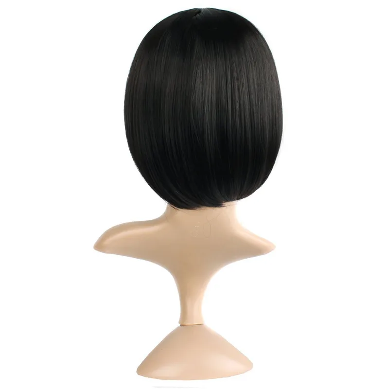 Black Brown MapofBeauty 1" натуральный короткий прямой боб парик синтетические волосы для женщин темно-черный термостойкий женский поддельные волосы с челкой - Цвет: Black Brown