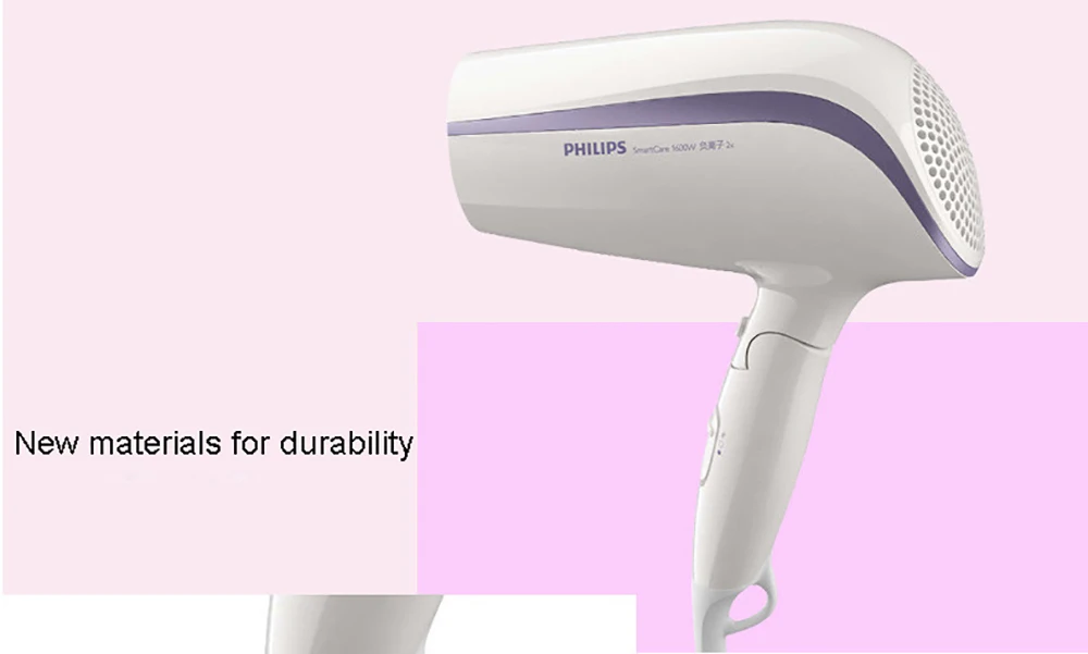 Philips Фен BHC203/05 домашняя отрицательная ионизация волос уход с высокой мощностью складной холодный горячий воздух постоянная температура 6 передач