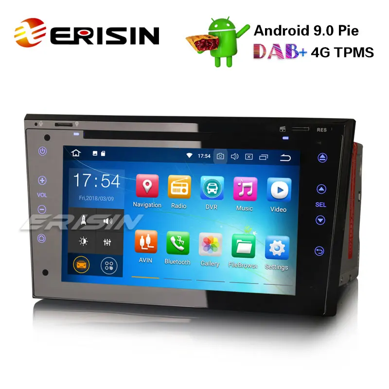 Erisin ES4873P " Android 9,0 DAB+ gps стерео для Vauxhall Opel Vivaro Astra Corsa D Zafira SatNav