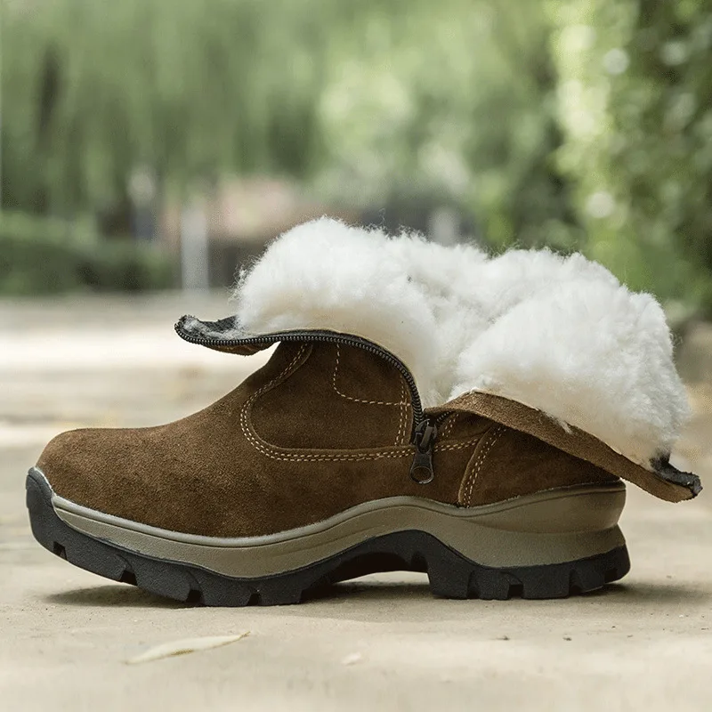 Рекомендую! Мужские замшевые ботинки из коровьей кожи на молнии до середины икры