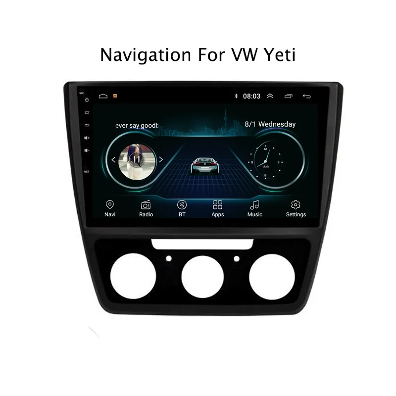 10 1 &quot2.5D IPS Android 8 автомобильный DVD GPS плеер для Skoda Yeti 2014 2015 2016 2017 Радио стерео