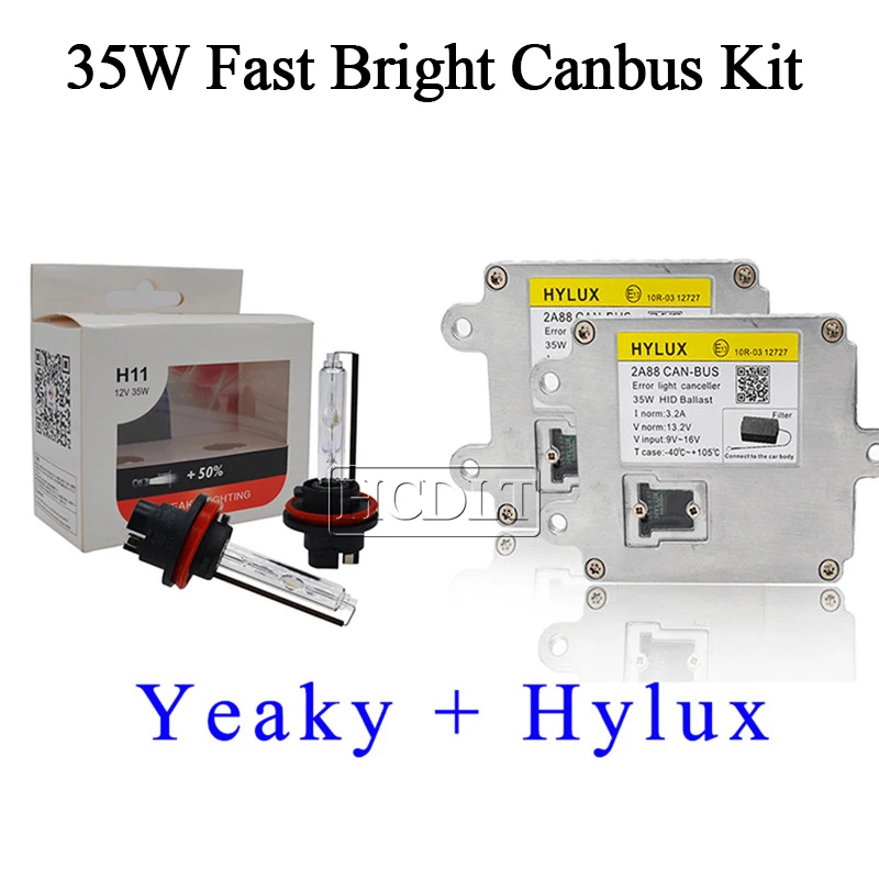 Hcdlt 1 комплект 35 Вт Yeaky Xenon HID CAN-шина комплект HID H1 H7 H11 HB3 HB4 D2H комплект ксеноновой лампы 4500 K 5500 K 6500 K хайлюкс 2A88 Canbus балласт