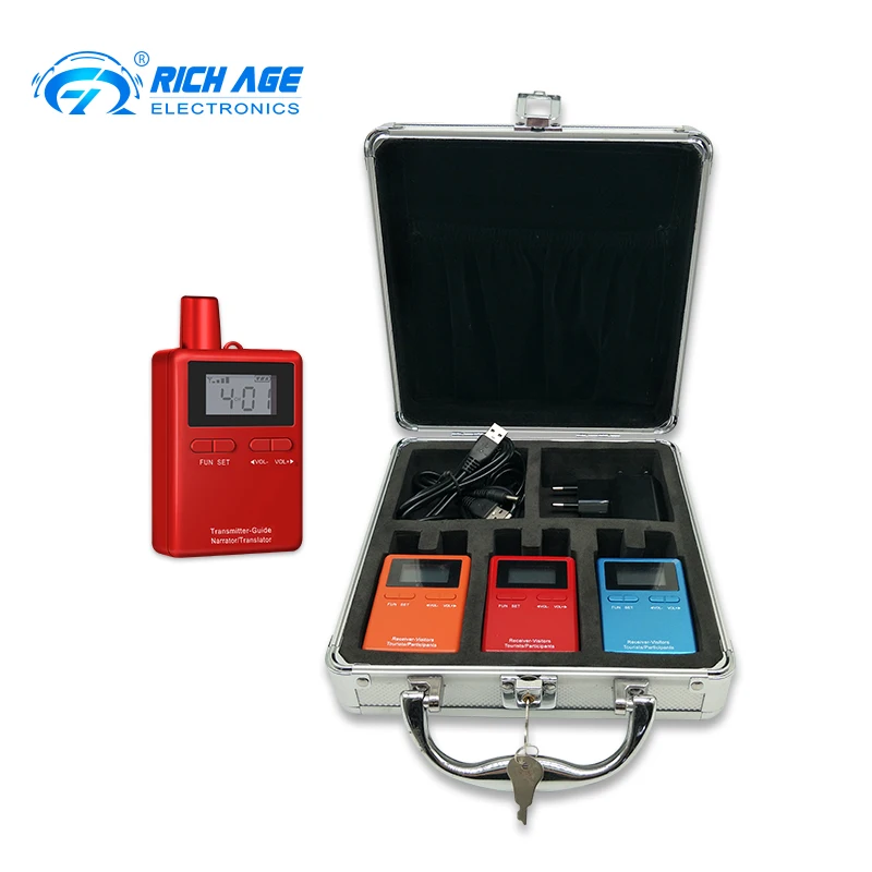 

RichiTek Guide Audio System Mini 2 Transmitters+1 Receiver For Summer Camp With Condenser Microphone