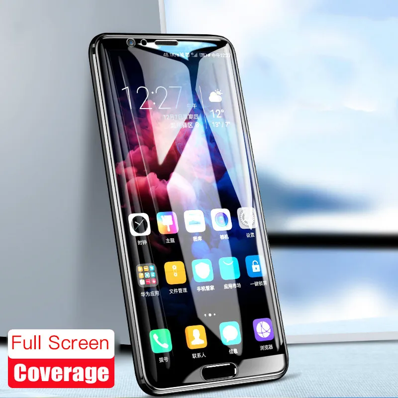 Gulynn Full Cover Tempered Glass for huawei P20 P20lite P20pro 9H 3D curved screen protector honor V8 V9 V10 mate8 9 | Мобильные