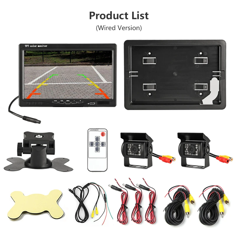 Jansite 7 &quotTFT LCD проводной HD автомобильный монитор дисплей камеры обратная камера