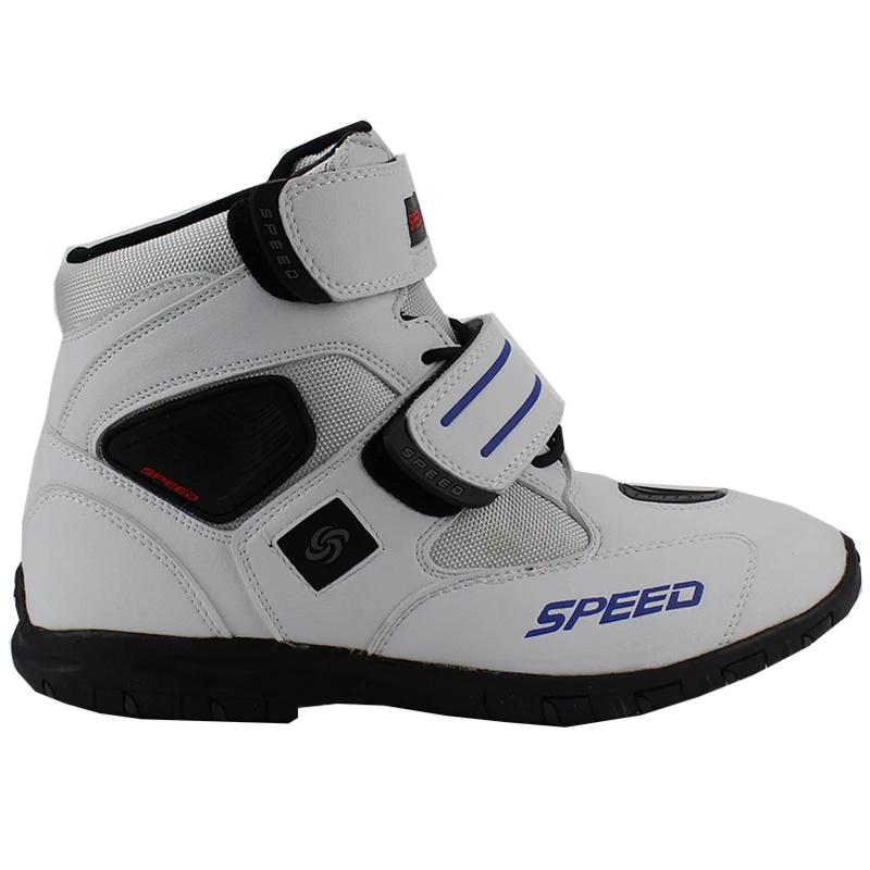 PRO байкерские мотоциклетные ботинки кожаная обувь с микрофиброй дышащие