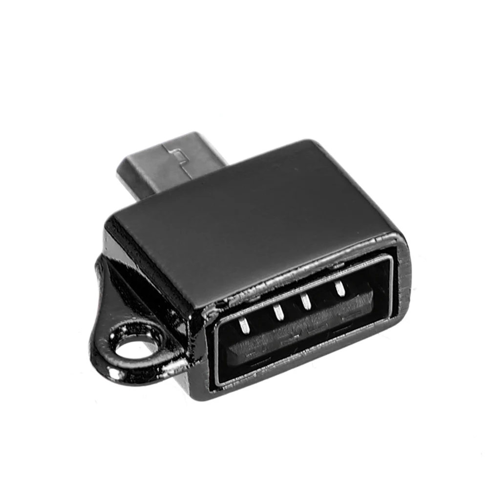 Металлический Micro USB папа к 2 0 Женский Адаптер конвертера OTG с брелоком Аксессуары