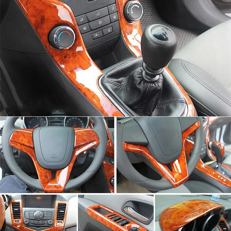 Для Chevrolet Cruze 2009- ABS внутренняя накладка декоративный набор наклеек аксессуары для стайлинга автомобиля 1 комплект