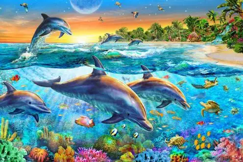 2018 Новый 5D поделки алмазов картина морской мир дельфина вышивка полный