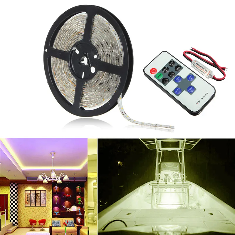 Smuxi 5 м DC12V Водонепроницаемый Светодиодные ленты 3528 SMD 60 Светодиодный/м гибкий светодиодный ленточный светильник лампа теплый белый лента