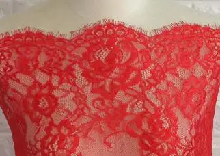 3 м/упак. ширина 70 см белый Diy Изысканный Классический Кружевной декор для ресниц вышивка кружевная ткань RS325 - Цвет: Red 150CM