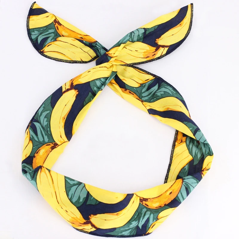 Модная женская повязка на голову LOEEL красивая креативная с фруктами бананами и
