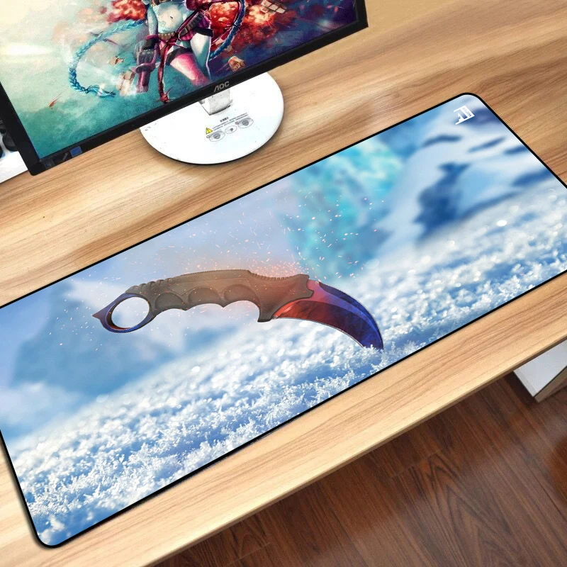 CSGO Бабочка нож кожа большой коврик для мыши CS GO Counter Strike игровая клавиатура Коврик