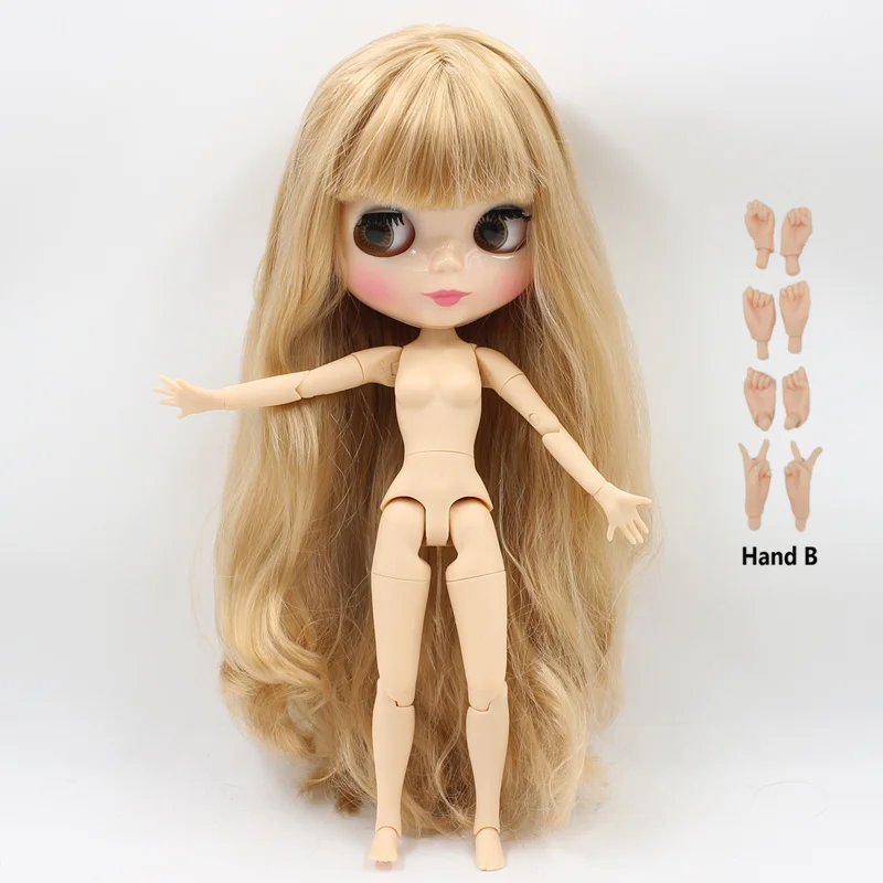 Кукла blyth icy licca body BL3227/2240 золотой оранжевый микс волос натуральная кожа суставное тело 1/6 30 см подарок - Цвет: doll and hand B