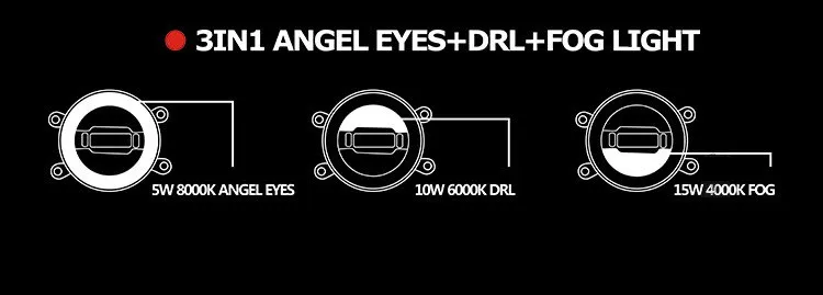 EeMrke для Ford TRANSIT 2006- 3 в 1 светодиодный DRL Angel Eye противотуманный фонарь автомобильный Стайлинг Высокая мощность дневные ходовые огни аксессуары