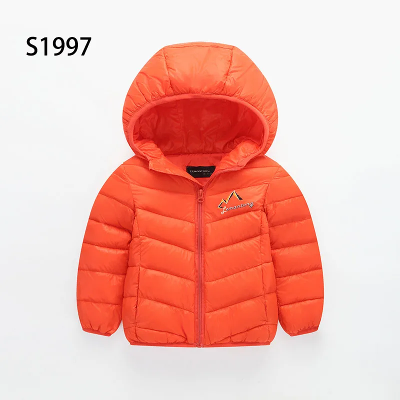 Теплые Перо Подпушка детские зимние пальто подкладкой Костюмы От 3 до 10 лет