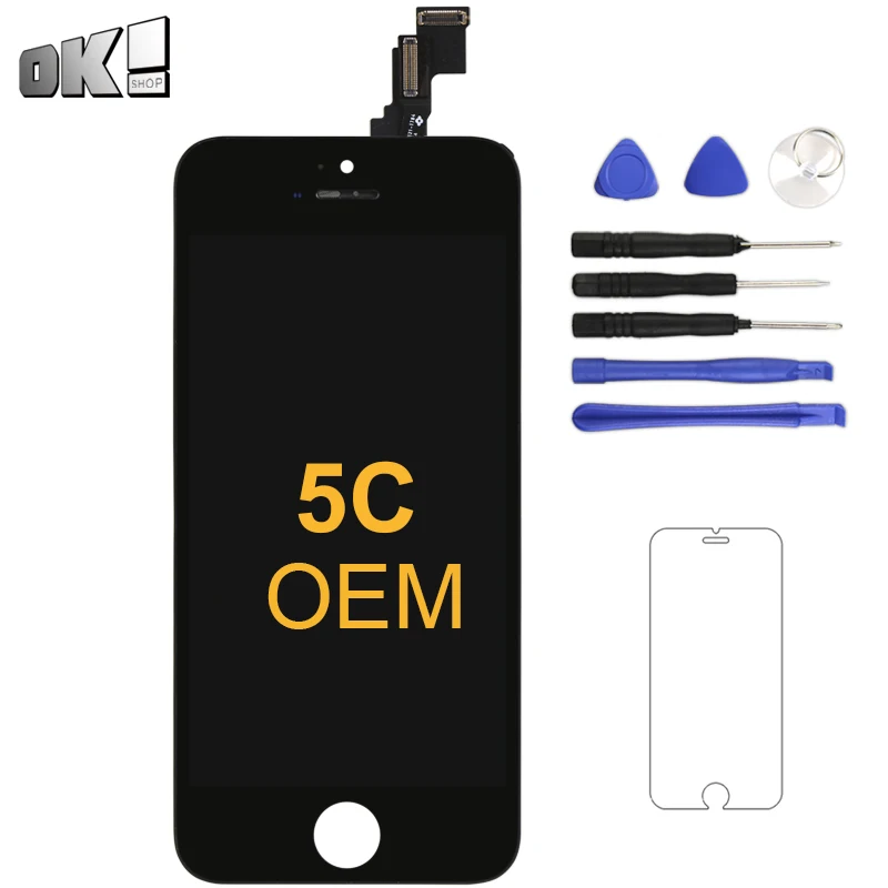 Для iPhone 5C LCD сенсорный экран OEM черная панель дигитайзер сборка сотового телефона