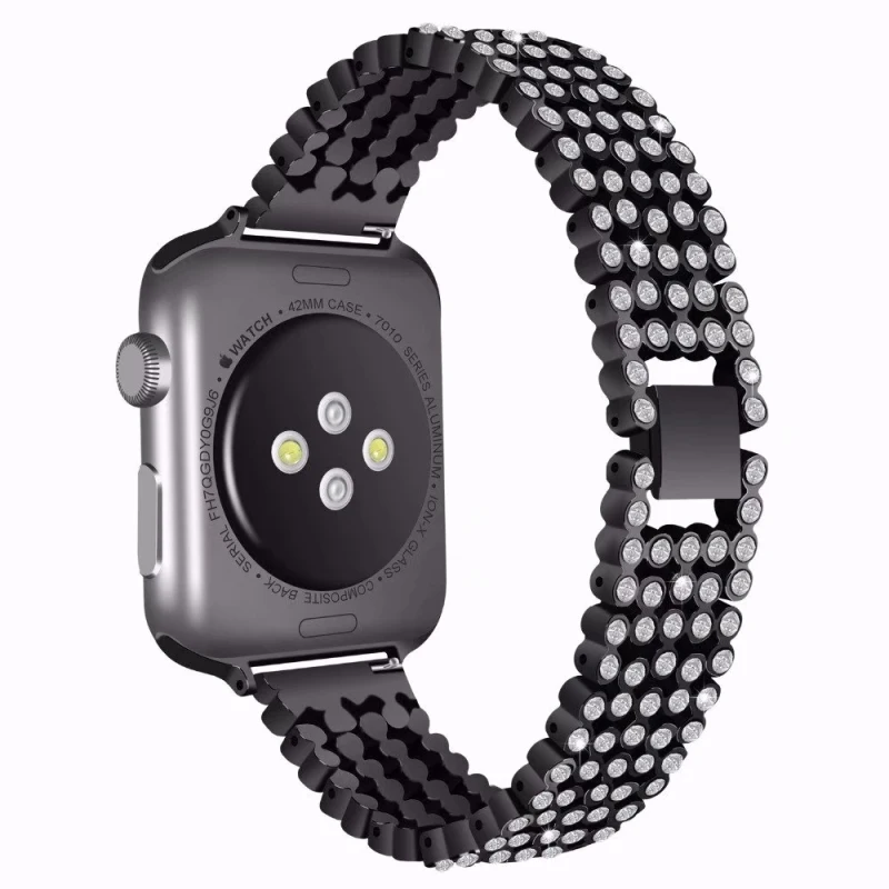 Ремешок для часов Apple Watch Series 4 5 44 мм 40 со стразами из нержавеющей стали iWatch 3 2 1 42 38 |