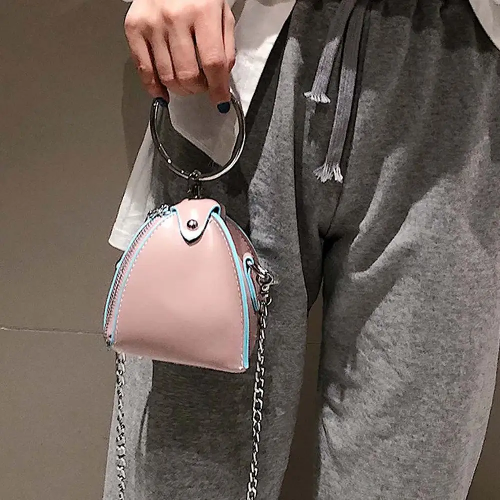 

Three-dimensional side zipper bag Women's Fashion Solid Color Handbag Earphone Diagonal Shoulder Bag Attractive bags