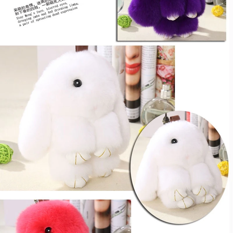 1PCS Rabbit Pendant pendant genuine bag cute rabbit hair ornaments lazy Lai | Игрушки и хобби