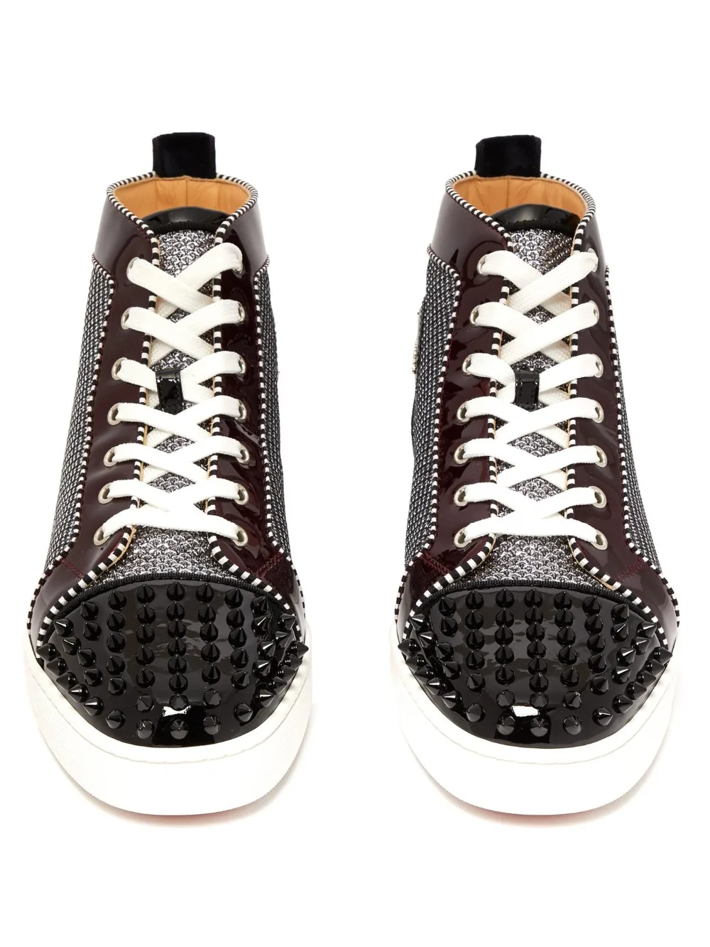 Unisex Fashion Casual Sneakers Luxury Rivets Round Toe High Top Bottom Boots Flat Platform Breathable Patchwork Brand Shoes Men |