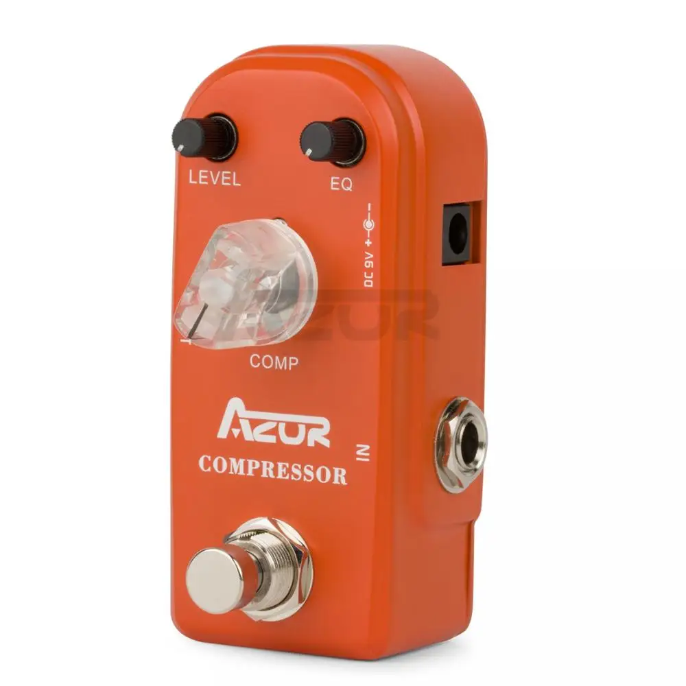 AZOR AP-305 компрессор гитарный эффект педали мини алюминиевый сплав 9 В Azor Мини педаль компрессор гитарные педали Аксессуары Новые