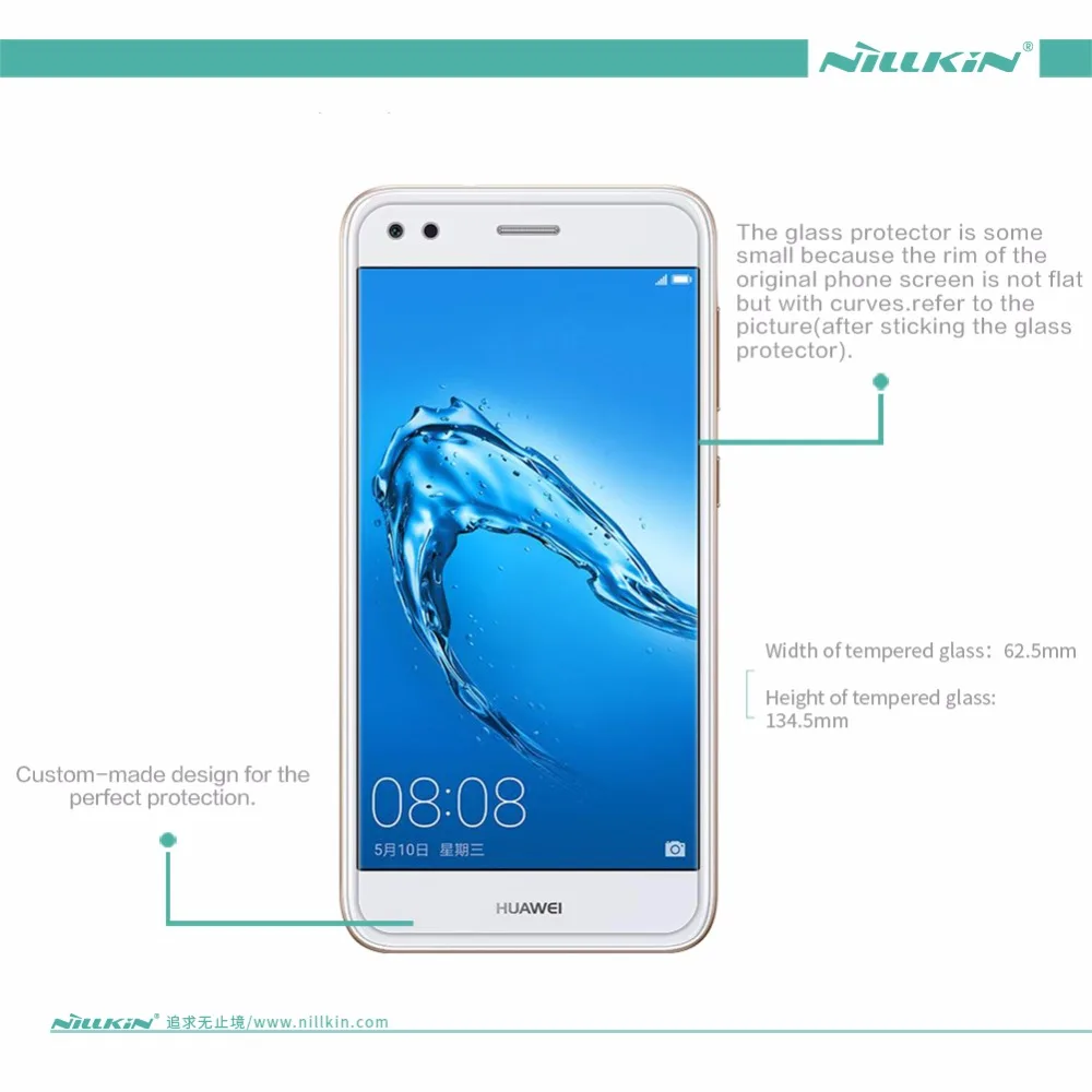 0,2 мм закаленное стекло для huawei y6 pro Защитная пленка Nillkin 2.5D P9 Lite mini стеклянная пленка для huawei nova lite