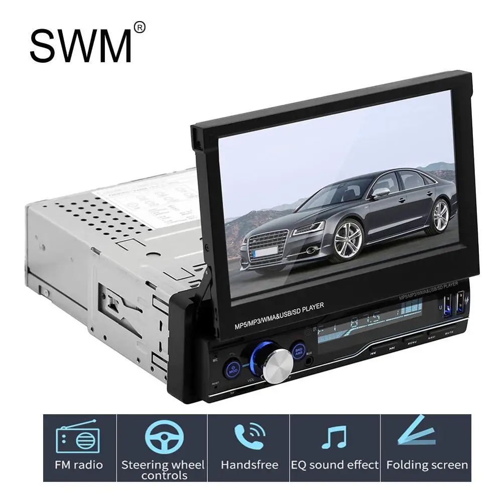 Car Radio Only SWM зум в автомобильное радио MP5 плеер Dual USB " 2 Din кассета ото Teypleri зеркало с GPS соединением громкой связи стерео радио - Цвет: Car Radio Only
