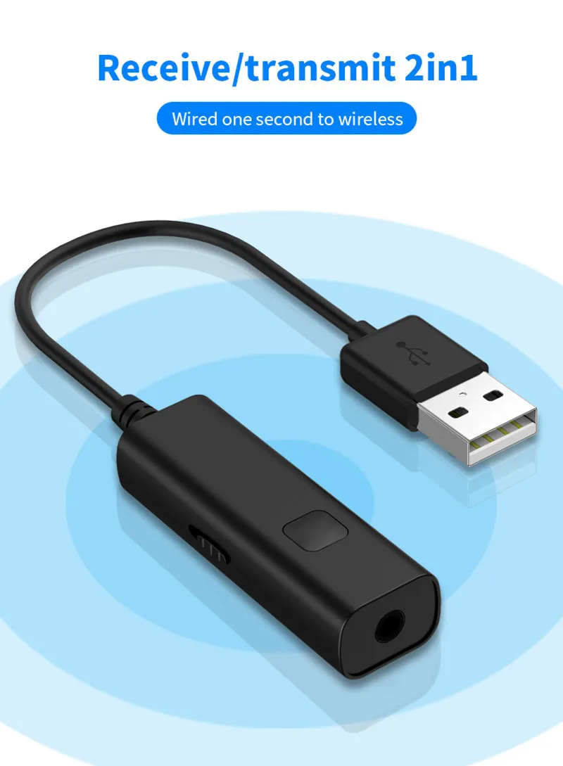 VIKEFON Bluetooth аудио приемник передатчик 3,5 мм разъем AUX RCA MP3 музыкальный автомобильный комплект беспроводной динамик наушники USB адаптер для телевизора