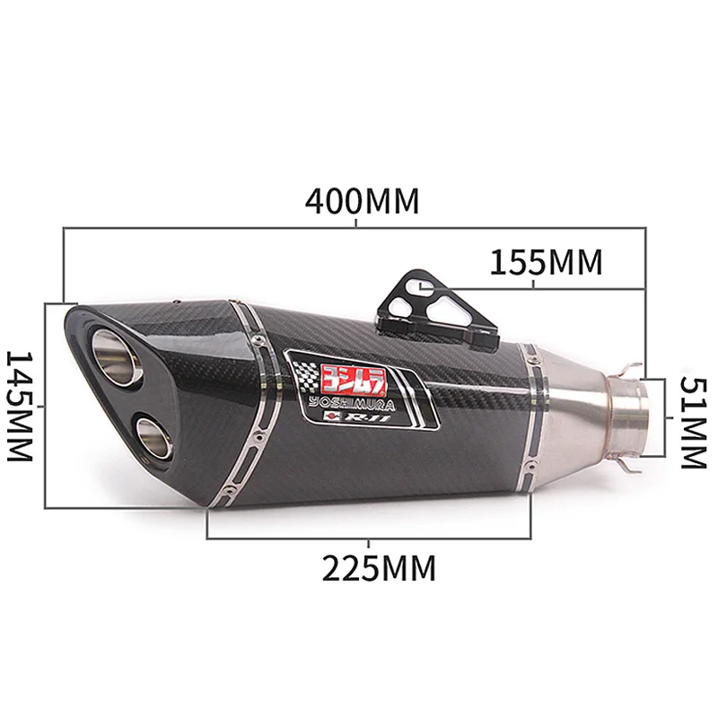 51 мм универсальный глушитель выхлопной трубы мотоцикла yoshimura Escape Moto для FZ1 R6 R3 ZX6R