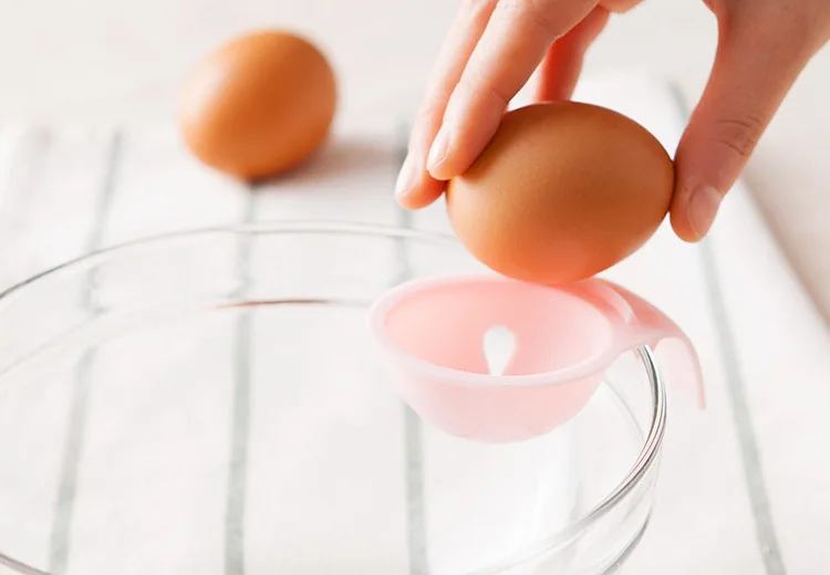 Разделители для яиц желтка белый Разделитель с держателем кухни гаджеты