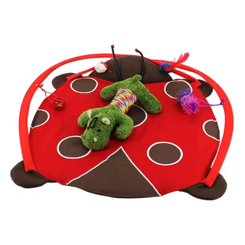 

2018 Cat Toys Small Cute Pet Cat Beds Mats Traing Tortorise Pet Cats Bed Toys Mobile Activity Playing Bed Toys Pad Blanket House