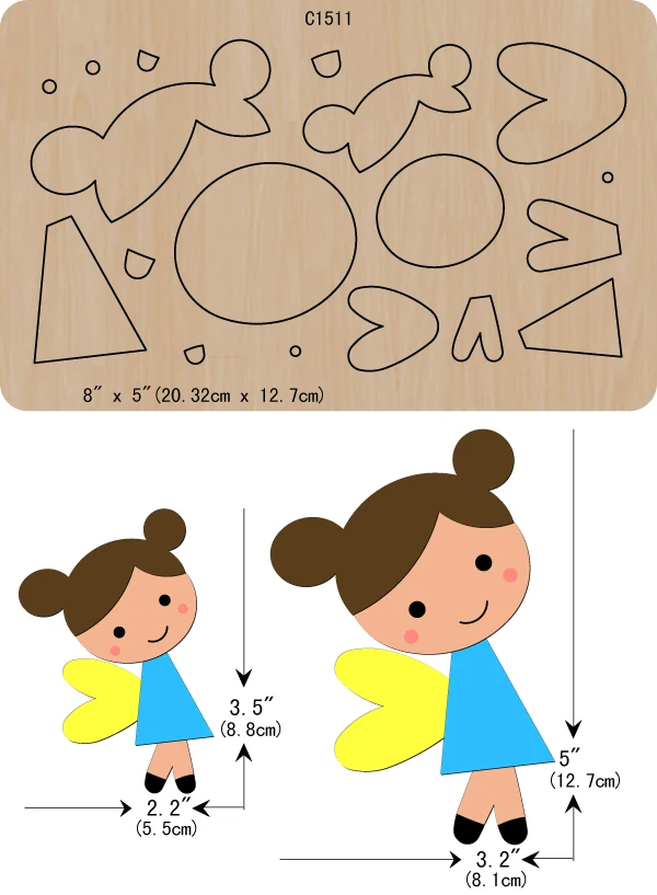 New girl Wooden die Scrapbooking C-1511 Cutting Dies Multiple sizes |