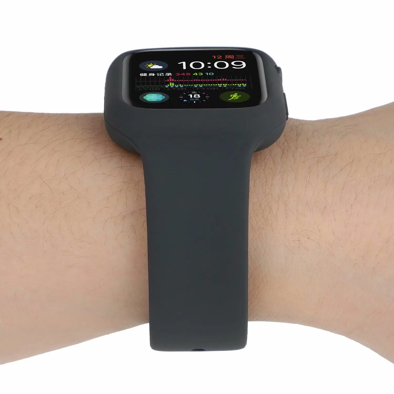 Силиконовый браслет ремешок и ударопрочный чехол для apple watch 4 44/40 мм спортивный ремешок защитный бампер для наручных часов iwatch серии, версия 1, 2, 3, ремешок 42/38 мм
