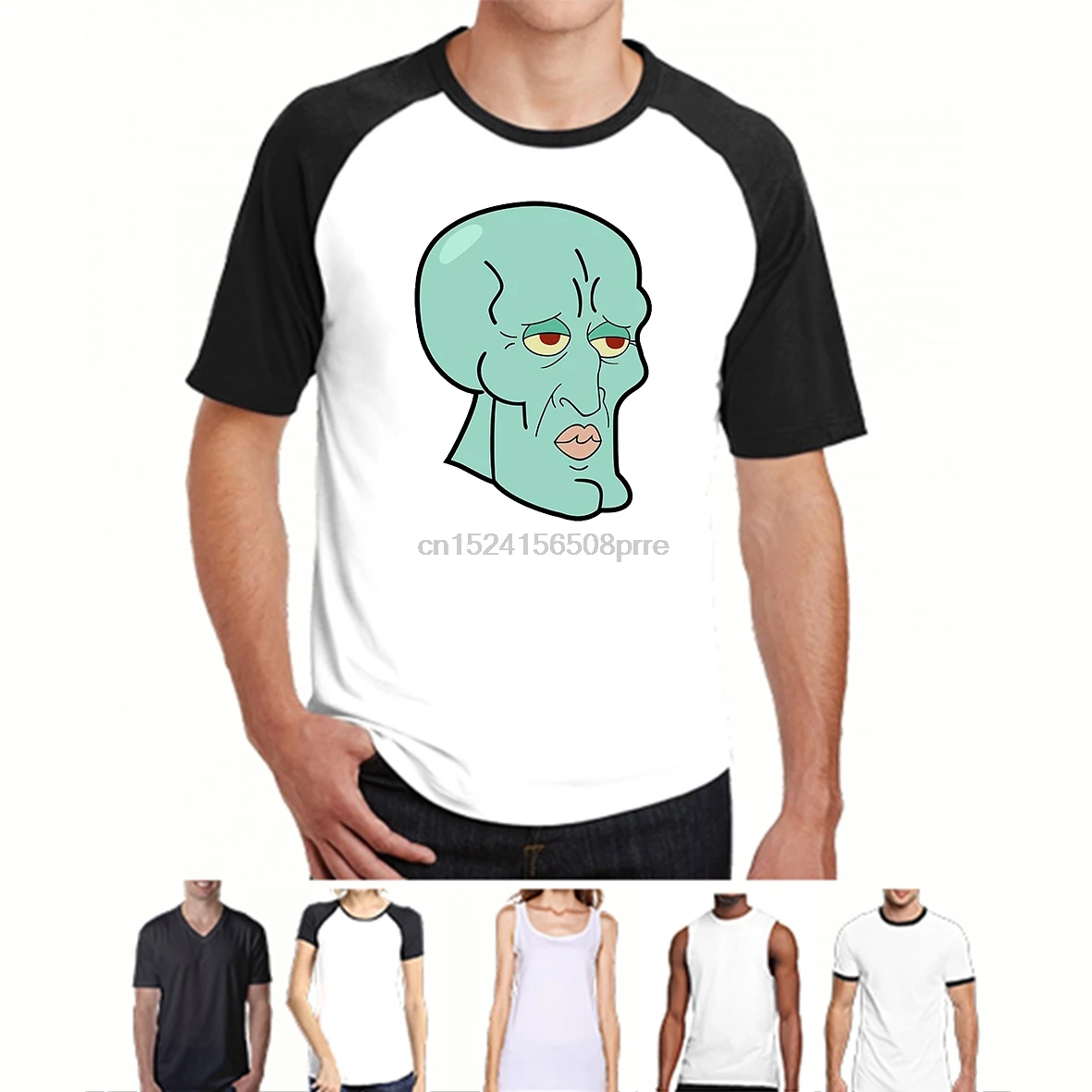 Модная крутая Мужская футболка женская забавная Футболка красивая Squidward