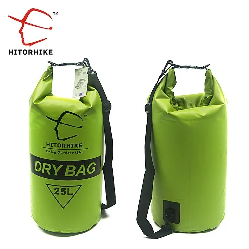 HITORHIKE 15L/25L Водонепроницаемый сухой мешок Открытый Плавательный Кемпинг Рафтинг сумка для хранения с регулируемыми ремнями 5 цветов - Цвет: 25L green