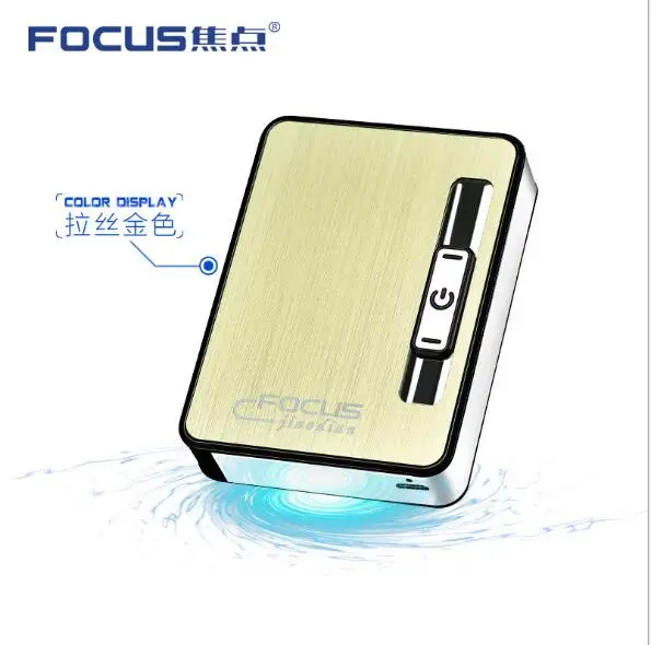 Фокус коробка для сигарет с USB Электронная зажигалка перезаряжаемая Зажигалка