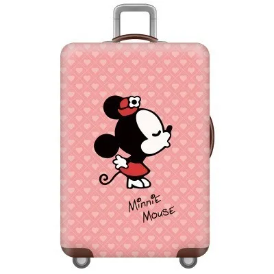 Couple Mickey Квадратный дорожный багажный чехол, защитные аксессуары, дорожный Багаж, пылезащитный чехол для 18-30 дюймов, сумка для костюма, чехол, чехол на колесиках - Цвет: Couple Mickey