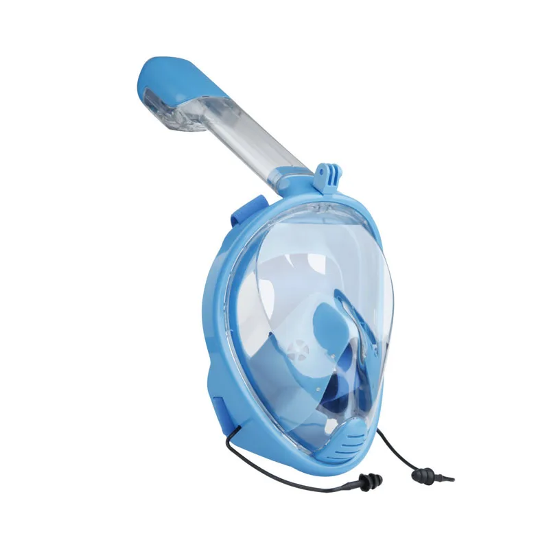 Full Face Snorkeling Masks Panoramic View Anti-fog Anti-Leak Swimming Snorkel Scuba Underwater Diving Mask GoPro Compatible - Цвет: color 01