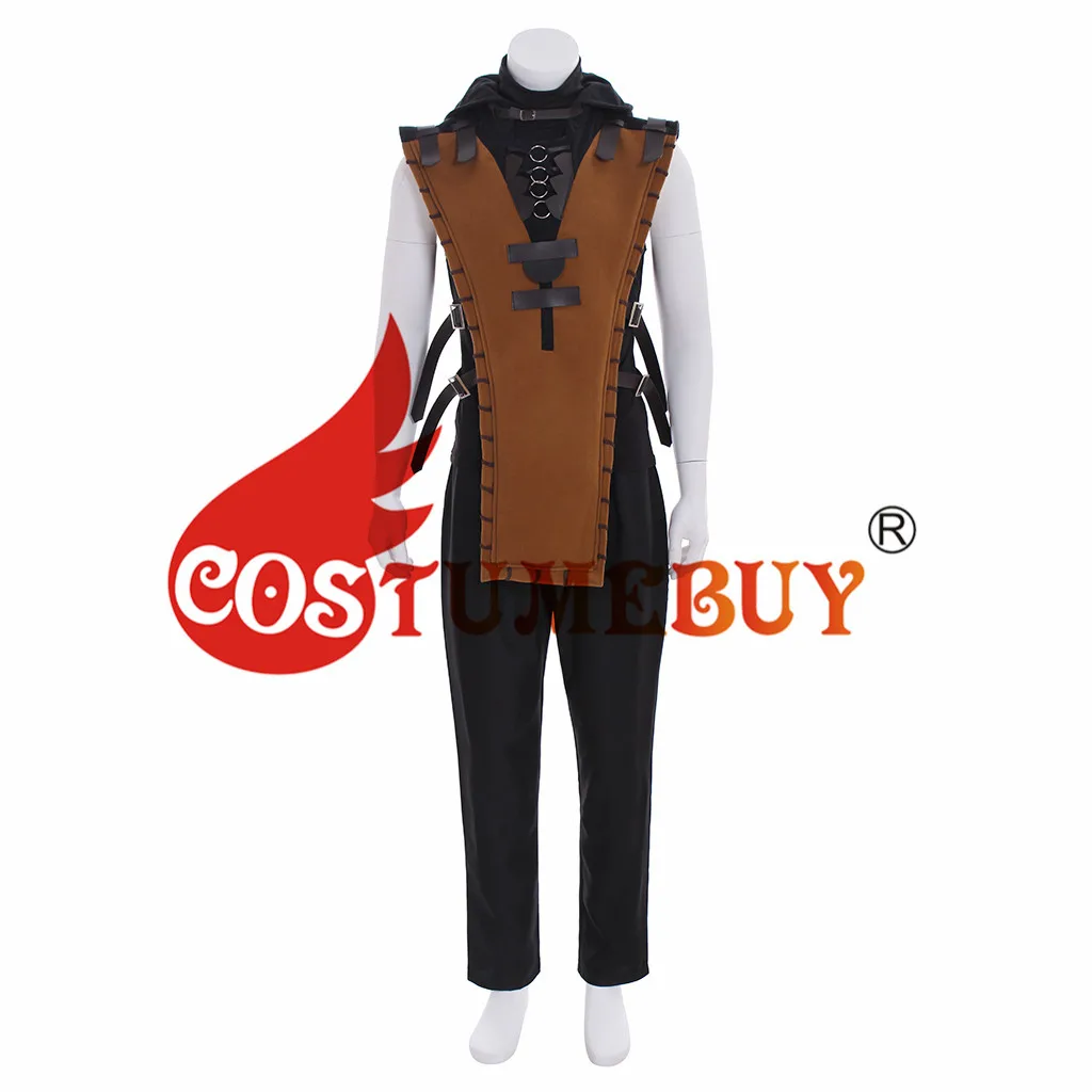 CostumeBuy игры Mortal Kombat X Скорпион Ханзо Hasashi Косплэй костюм для взрослых на Хеллоуин карнавальный костюм L920