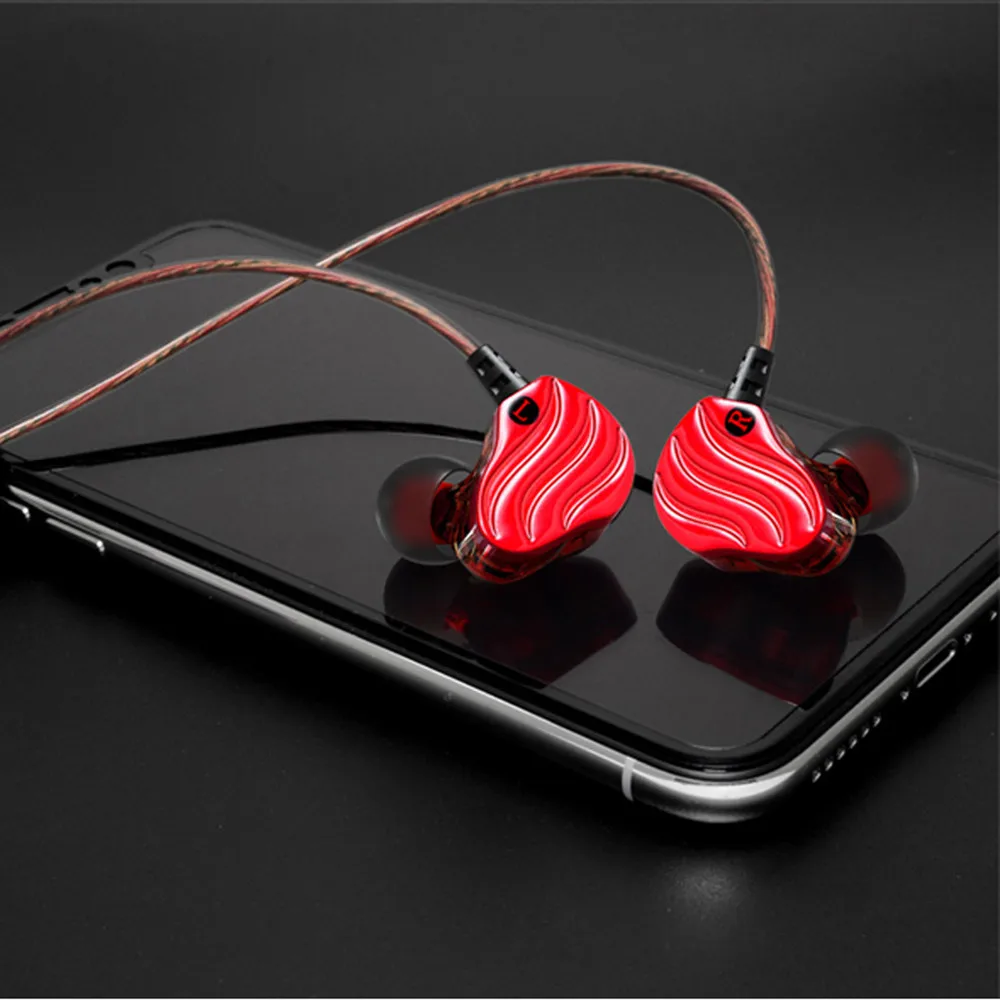 New HIFI Earphone Dual Dynamic Driver Super Bass Stereo Headset With Mic For 3.5mm Mobile Devices | Электроника