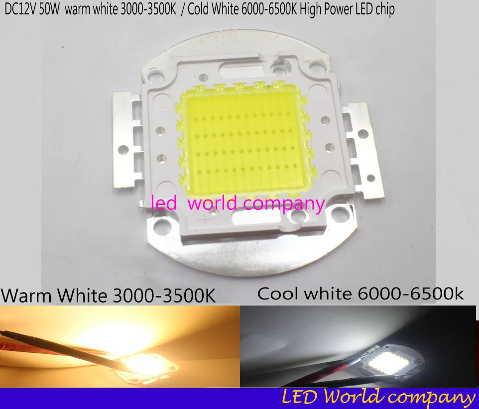Бесплатная доставка 1p DC12V 10 Вт 20 30 50 холодный белый 6000-6500 к высокомощный