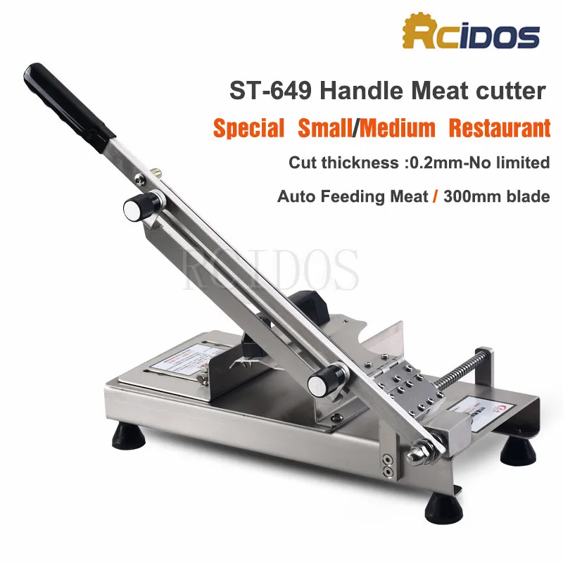 

RCIDOS-649 stainless steel manual Meat slicer,handle meat cutting machine,Vegetable slicing machine,Mutton rolls machine