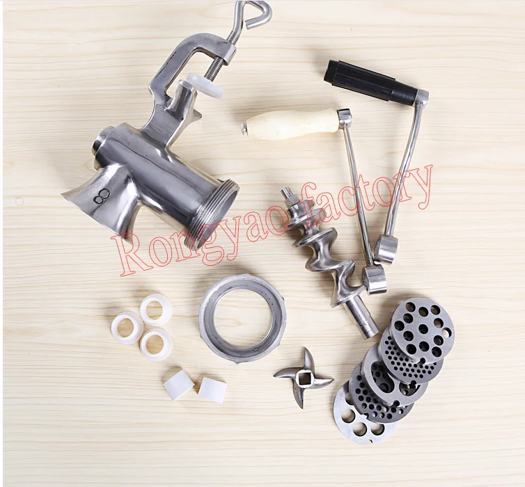 Ручная мясорубка № 8 из нержавеющей стали наполнитель для сосисок машина