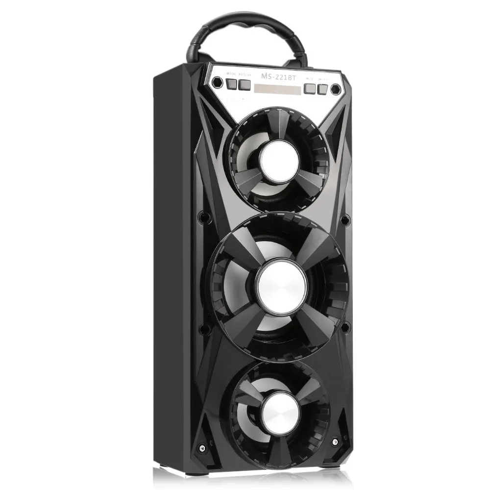 MS-221BT Портативный Bluetooth Динамик FM радио AUX с светодиодный sleek красочные Подсветка