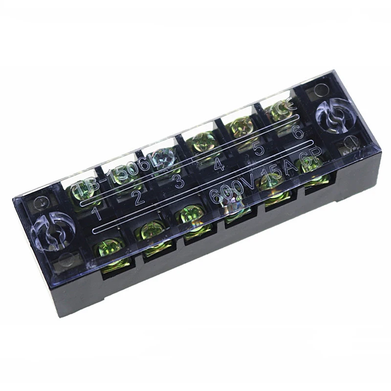 

6Points Screw Terminal Blocks Bus Bar Power Distribution Terminal Block Set