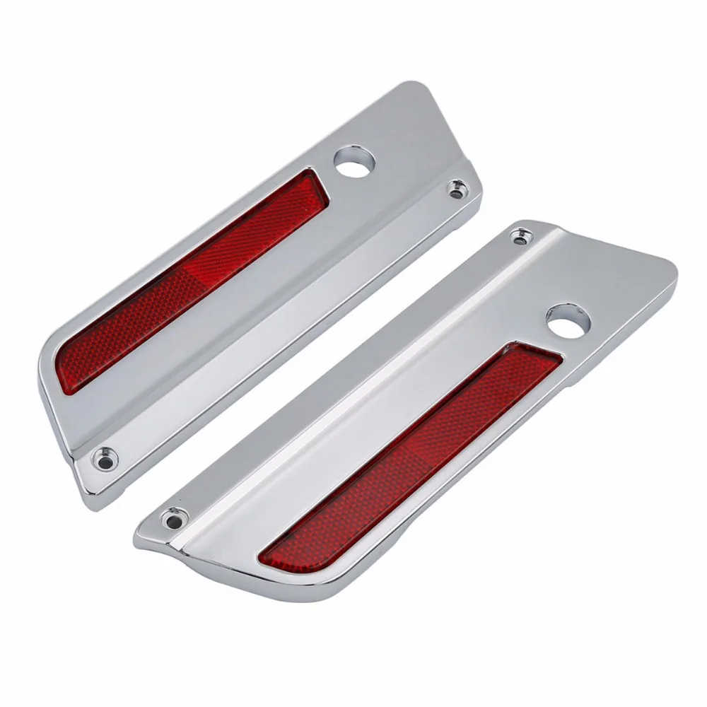 TCMT Saddlebag крышки с защелкой отражатель для Harley Touring Road King Street Electra Glide FLT FLHT FLHX FLHTCU FLHRC