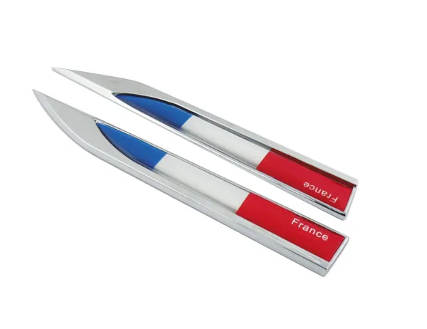 2 шт. хромированные наклейки с французским флагом | Автомобили и мотоциклы
