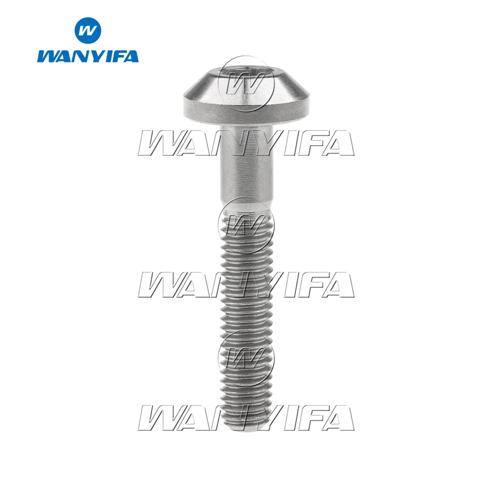 Титановый "Wanyifa" Болт M6 x 12, 15, 20, 25 30 35 мм с плоским верхом с большой головкой для велосипеда мотоцикла тормозной диск Винт - Цвет: Серебристый