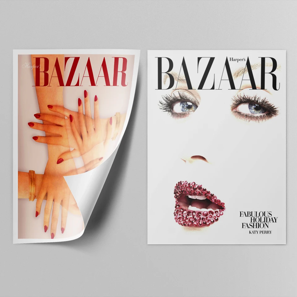 Современные модные плакаты и принты 2 шт. A4 Обложка для журнала BAZAAR постер Картина